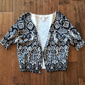 WHBM Black & White Cardigan